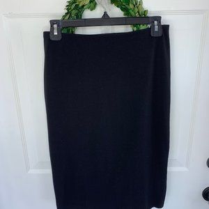 Black midi skirt